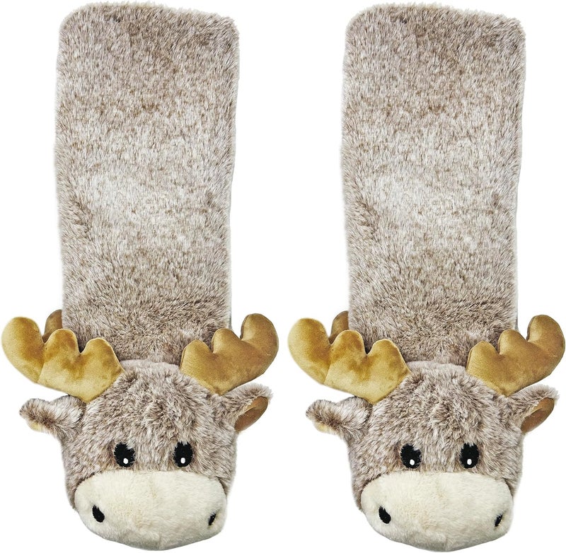 ooohyeah Kids’ Funny Fuzzy Animal Slipper Socks, Cute Soft Non-Slip Warm Socks for Girls & Boys, Size 1-5 - Image 1